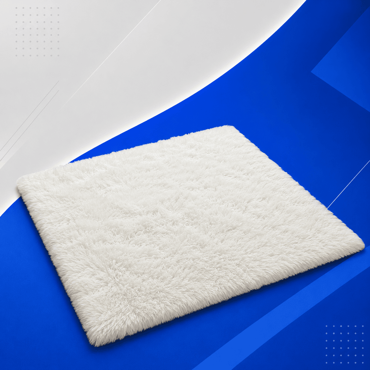 Alfombra peludo blanco